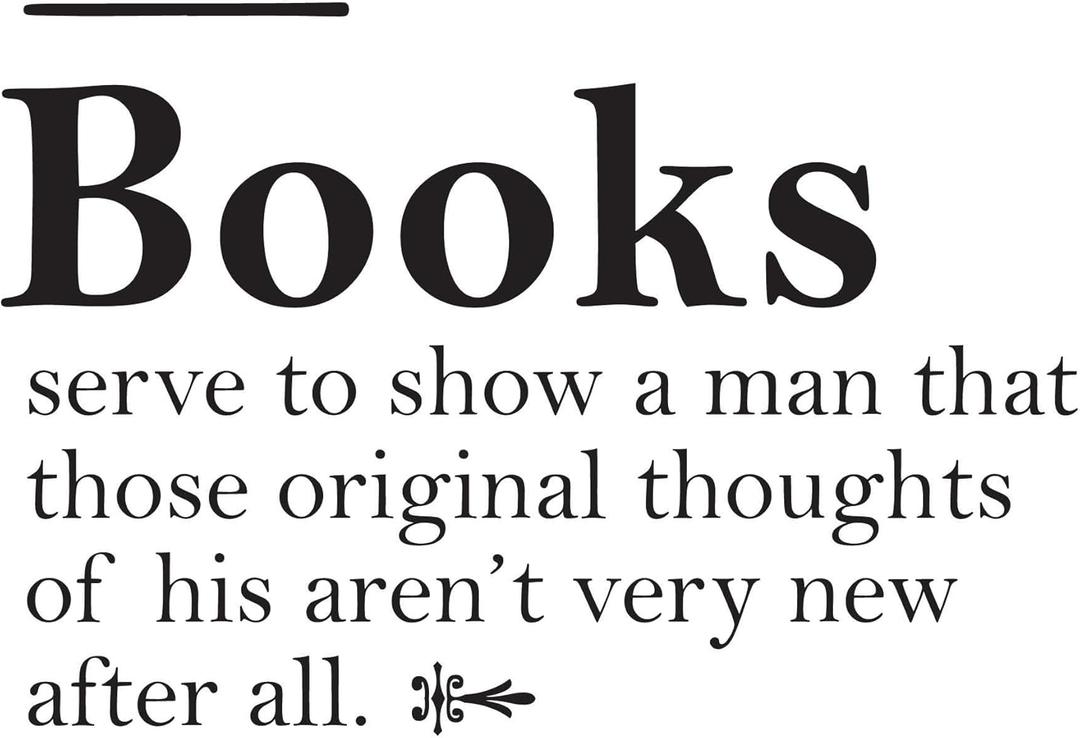 Family Those Original Thoughts Happy Quote Wall Decal Decoration Books Quote Book Lovers Bookish Quotes Readers Lasts Years and Easily Removable - Size: 40 in(W) x 28 in(H)
