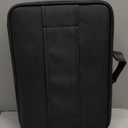 Large Travel Makeup Bag with LED Mirror, 3-Color Stepless Dimming Stand Mirror Detachable, with Adjustable Divider, Makeup Brush Holder Storage (Black)