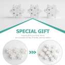 EXCEART 50Pcs Christmas Snowflake Buttons for DIY Crafts White Wooden Snowflake Buttons Embellishments Christmas Tree Ornaments for Winter Party Craft Sewing Home Decor