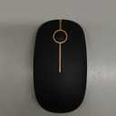 VssoPlor Wireless Mouse, 2.4G Slim Portable Computer Laptop Mouse with Nano Receiver Quiet Silent Optical Mice for Notebook, PC, Laptop, Computer-Black and Gold
