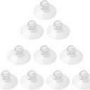 30mm 10 Pieces Small Suction Cups Clear Thick Without Hooks Without Holes, Professional Strength PVC Plastic Sucker Pads for Festival Decoration Wall Bathroom Kitchen Car Radar Detector