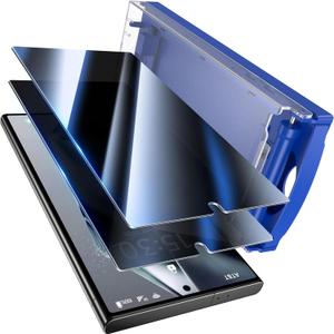 UniqueMe 2 Pack for Samsung Galaxy S24 Ultra Privacy Screen Protector, [Dust-Free Kit] Auto-Positioning Bubble Free Easy installation 3D Curved Full Coverage [Not Glass][Support Fingerprint Unlock]