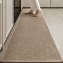 tchdio Kitchen Mats for Floor, Rubber Backed Kitchen Rugs Non Slip Washable, Superior Absorbent Kitchen Runner Rug Easy to Clean, Comfort Kitchen Floor Mat Front of Sink (Tan, 20"  70")