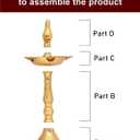 NOBILITY Brass Oil Lamp Diya 10 Inch Kerala Traditional Samai Deepak Lamp Kutthu vilakku Panchmahal Deepam for Pooja Mandir Diwali Indian Gift Items Puja Set Pack of 2