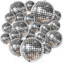 KatchOn, Silver Ball Balloons - 32 Inch, Pack of 20 | Shiny Disco Ball for Disco Party Decorations | 4D Sphere Disco Balloons for Disco Bachelorette Party Decorations | Silver Birthday Décor