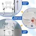 Shower Chair for Inside Shower 450 LB Heavy Duty, Handicap Toilet Chairs for Seniors with Arms, Shower Seat for Elderly and Disabled Inside Tub, Padded Bath Chairs for Shower Stall