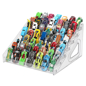 7-Layer Matchbox Car Display Case – Transparent Acrylic, Holds 63 Cars, Ideal for Collecting and Organizing 1:64 Scale Toy Cars (Transparent)