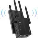 1200Mbps Dual Band 5GHz/2.4GHz WiFi Extender, WiFi Extender Signal Booster, 12880 Sq.Ft Coverage, 105-Device Support, Setup for Home & Outdoor Use