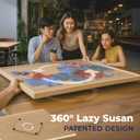 1000 Piece Wooden Jigsaw Puzzle Board - 4 Drawers, Patent Pending Design - Rotating Puzzle Table | 30 X 22 Jigsaw Puzzle Tables | Puzzles Cover & Lazy Susan| Portable Puzzles Tables for Adults