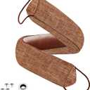 QUOLIX Triangle Under Door Draft Stopper Bottom Door Gap Filler & Seal Windproof Coating Cover Fits 30 to 36 Door Block Noise, Sound, Hot Air, Light, Bugs Easy Install Draft Blocker (36inch-Brown)