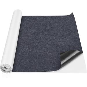 Nuanchu 22 Sq ft 16 x 195 in Gray Underfelt Carpet with Adhesive Back for Speaker Sub Box, Underfelt Carpet for RV, Boat, Marine, Auto, Truck, Car Trunk, Door Liner, Desk
