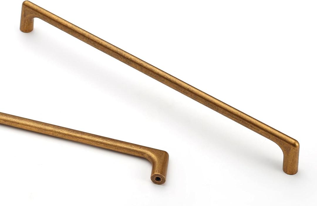 Asidrama 6 Pack 10 Inch(256mm) Antique Brass Cabinet Pulls Vintage Retro Cabinet Handles Cupboard Handles Kitchen Cabinet Hardware for Cupboard Drawer Pulls