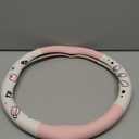 Steering Wheel Cover, Pink Cute Leather Steering Wheel Cover 14.5-15 Inch Non-Slip Breathable Microfiber Cars Steering Wheel Covers Men Women