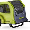 Schwinn Rascal Bike Dog Trailer, Carrier for Small and Large Pets, Easy Folding Cart Frame, Quick Release Wheel, Universal Bicycle Coupler, Washable Non-Slip Lining Large (Up to 100 lbs.), Green