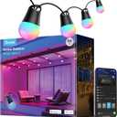 Govee Smart Outdoor String Lights 2, 96ft RGBIC Outdoor Lights with Dimmable Warm White LED Bulbs, 47 Scene Modes for Patio, Backyard, IP65 Waterproof, Compatible with Alexa, App Control