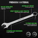 SWANLAKE GARDEN TOOLS 30-Piece Combination Wrench Set, Metric & SAE (8-22mm & 1/4 to 1-1/16),12-Point Open End Standard Wrench Set, Mechanics Wrenches Sets, Chrome Vanadium Steel with Storage Rack