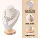 3pcs Necklace Display Stand,Jewelry Bust Display Stands,Jewelry Necklace Display for Vendors,Jewelry Photography Props,Home Trade Organizer(9.64" D x 4.13" W x 6.49" H)