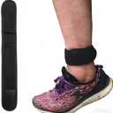 Adjustable Hook and Loop Ankle Band Compatible with Fitbit Charge 6 5 4 3 2/Inspire 3 2 HR/Luxe/Alta HR/Flex 2, Ankle Strap for Men and Women, Black, L