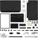 Full Housing Case, Cover Shell Repair Parts Complete Fix Replacement Kit for 3DS XL (Black)