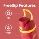 Owala Harry Potter FreeSip Insulated Stainless Steel Water Bottle with Straw, BPA-Free Sports Water Bottle, Great for Travel, 24 Oz, Gryffindor