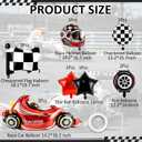 Race Car Balloons 10 pcs Tire Wheel Balloons Chequered Flag Balloons Helmet Tyre Racing Balloon Race Car Birthday Party Decorations