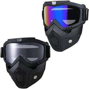 Paintball Mask Anti Fog,Tactical Full Face Mask Ski Mask Goggles Detachable Adjustable,Motorcycle Riding Face Protection