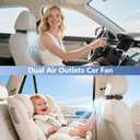 ElfTrip Car Seat Fan with Dual Air Outlets, USB Car Fans for Backseat for Kids for Driver Passenger, Stronger 3 Speeds, Forward or Backward Airflow, Fits in Most Car SUV Trucks(1 Pack No Battery)