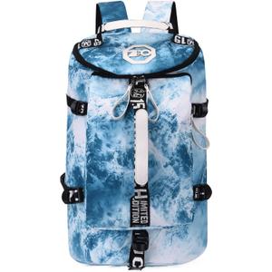 Duffle Bag suitable Travel Sports Gym Luggage Crossbody Tote bag with Shoe Compartment and Trolley Sleeve Carry on Duffel Bag for Women and Men Collapsible with ZipperMultiple Pockets