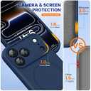 Miracase Magnetic for iPhone 17 Pro Case, Compatible with MagSafe, Integrated Silicone Camera Control Cover, 3.0mm Thicken Shockproof Drop Protection Phone Case for 17 Pro,Dark Blue