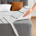 3 Inch Gel Memory Foam Mattress Topper Full Size with Removable & Washable Viscose Made from Bamboo Cooling Breathable Cover, Soft Bed Topper for Back Pain, CertiPUR-US Certified