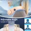 Neck Cooler for Hot Weather,Neck Fan Rechargeable Battery AC Unit,Person Neckband Wear Wireless Cool Plates Fast Charging Conditioning,Best Gifts for Father's Day Appreciation Mom Dad Child Birthday (Light Apricot)