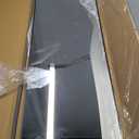 Elegant Decor Monet 60" x 18" Rectangle Metal Frame Mirror in Black