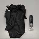 MIULEE 84" Long Scalloped Shower Curtain Linen Textured with 12 Metal Hooks Cute Extra Long Heavy Duty Washable Waterproof Cloth Halloween Shower Curtains with Black Border for Bathroom Hotel, Black