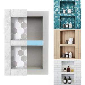 Shower Niche, Shower Niche Insert Tile Ready, 16"x32", Prefab Box