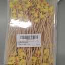 Chengu 100 Pcs Cute Duck Cocktail Picks Cupcake Picks Bamboo Toothpicks Resin Duck, Fancy Toothpicks for Appetizers Cocktail Skewers Sticks for Garnish Food Fruit Drink Hawaiian Tropical Party