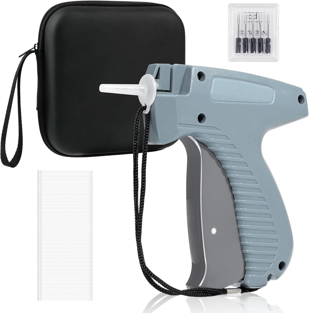 BEVTEE Price Tagging Guns for Clothes, Retail Price Tag Attacher Guns for Clothing (Not Stitch Gun), Includes 5 Needles, 1008 Barbs Fasteners, 1 Hard EVA Bag(Blue)