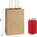 BagDream 300Pcs Paper Bags 5.25x3x8 Small Brown Gift Bags with Handles Bulk, 1 Count