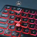 Wireless Keyboard and Mouse Combo, RGB Backlit, Rechargeable & Light Up Letters, Full-Size, Soft Typing, Sleep Mode, 2.4GHz Quiet Keyboard Set for Mac, Windows, Laptop, PC, Trueque KM42Pro (Black)