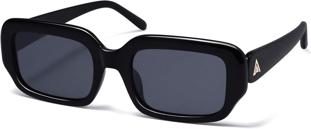 Appassal Retro Polarized Square Sunglasses for Women Chunky 70s 80s Sunnies Trendy Vintage Fashion Frames AP3733