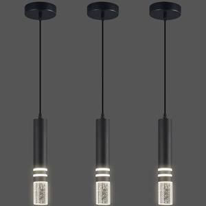 LIANGMH Pendant Lights Kitchen Island, Crystal Pendant Light Fixtures Mini 6W LED Modern Kitchen Pendant Lighting Over Sink and Living Room and Bedroom (Black 3-Pack) LIANGMH Pendant Lights Kitchen Island, Crystal Pendant Light Fixtures Mini 6W LED Modern Kitchen Pendant Lighting Over Sink and Living Room and Bedroom (Black 3-Pack)