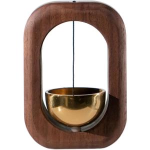 Magnetic Shopkeepers Bell Wood Doorbell Chime for Refrigerator, Room, Porch, Garden, Backyard, Restaurant,Door Chimes When Door Opens Housewarming Gift(Walnut)