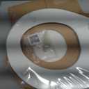 Mayfair Linden Slow Close Toilet Seat, Non Slip Heavy Duty Wood, Easy Install, Round, White