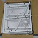 2 Pack Wall Mounted Shoe Rack, 4 Tier Hanging Shoe Rack Holds 32 Pairs, 17"-30" Adjustable Heavy Duty Wall Shoe Shelf with 4 Storage Hooks, Space Saving for Closet Entryway, White