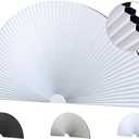 Arch Window Shades Blackout Cellular Honeycomb Blinds Half Circle Cordless No Drill, Thermal Insulated UV Protection, Easy to Cut and Install (White, Radius: 24", 1 Pack)