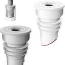 2Pcs Washing Machine Drain Hose Seal - Anti-Odor Sewer Pipe Silicone Cover for Washer Hoses (35-40mm)