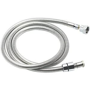 Gnimauhz Stainless steel chrome surface surface pull-out shower pipe, special removable bathtub hose for bathtub faucet Replacement, 2 meters length with adapter