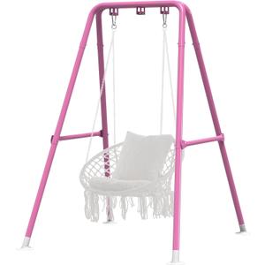 G TALECO GEAR Hammock Chair Stand,Heavy-Duty Steel 300LBS Multi-Use Hammock Stand for Outdoor Indoor, Swing Chair not Include (Pink)