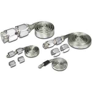 Auto Dynasty Universal Stainless Steel Braided Dress-Up Hose Cover Kit (Silver)