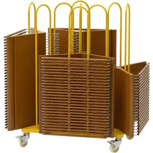 Upgraded Hanger Organizer Stacker Rack with Lockable Brake Wheels
4-In-1 Metal Clothes Hanger Stand with Wider Spacing to Fully Utilize 4 Sides, for Closet Laundry Garment Shops, Gold