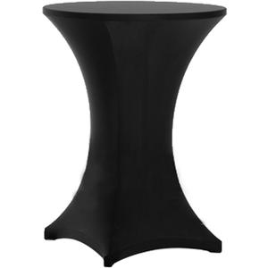 Tina's 32x43 Inch Highboy Spandex Cocktail Table Covers Black, Cocktail Table Spandex Covers, Fitted Stretch Cocktail Table Tablecloth for Round Tables